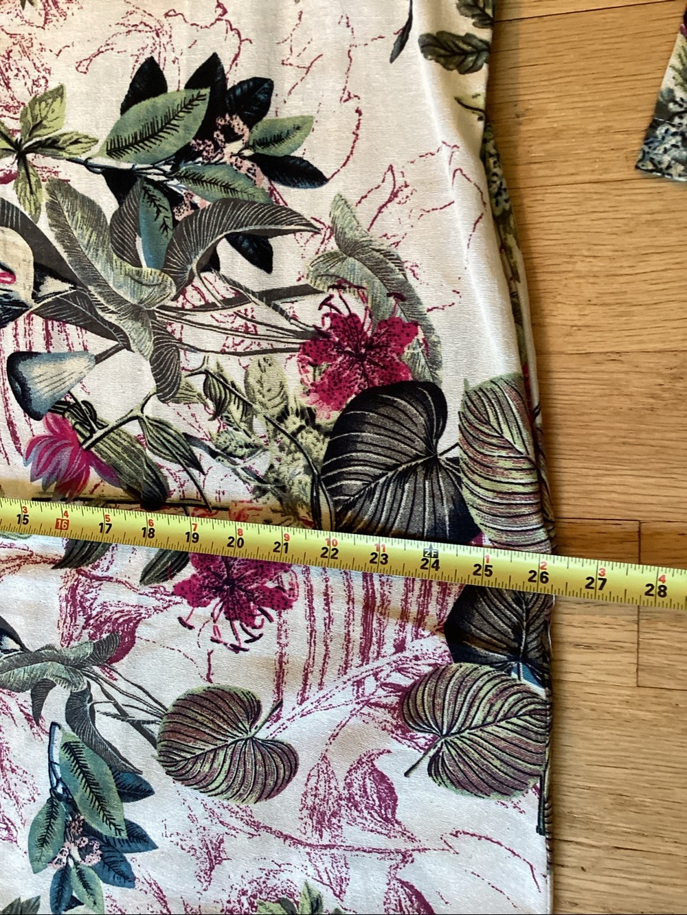Floral Print Linen/Viscose Maxi Dress With Long Roll Up Sleeves - Picture 7 of 9